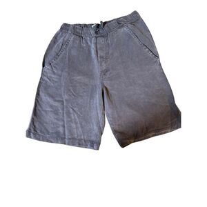 Tencel elastic waist drawstring pull-on shorts 32x11